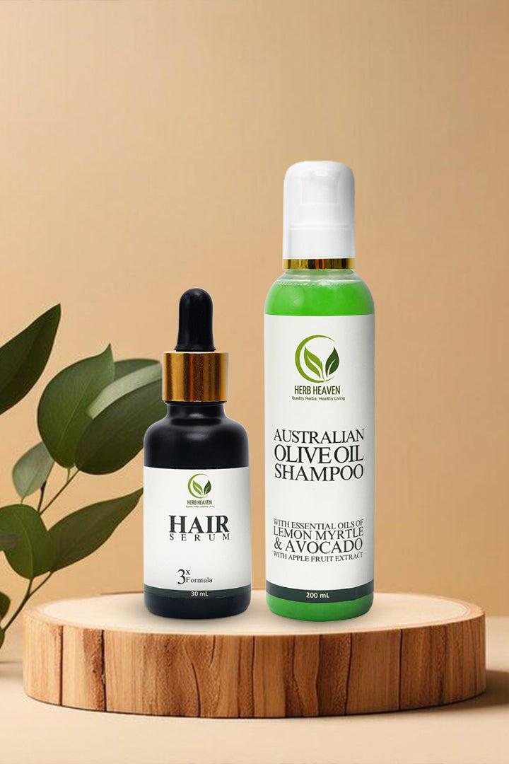 Olive Oil Shampoo + Herb Heaven Hair Serum
