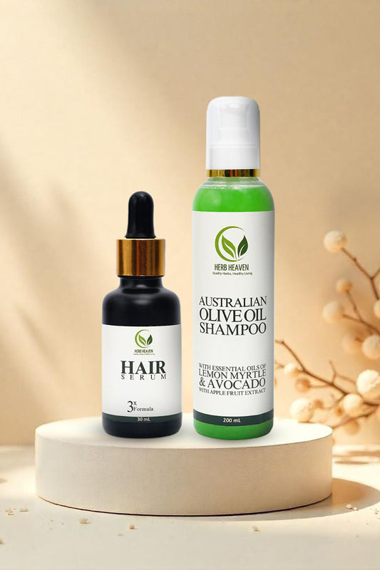 Olive Oil Shampoo + Herb Heaven Hair Serum